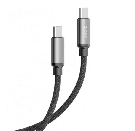 สายชาร์จฝ้ายถัก UVOLT WC-102C USB-C TO USB-C 3A ยาว 1.2 เมตร_0